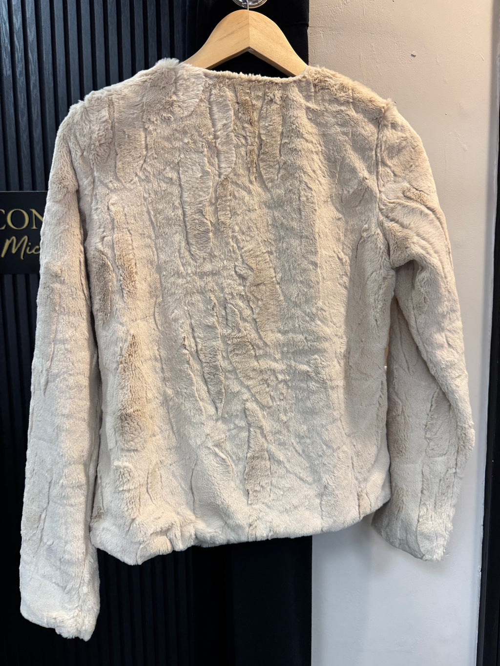 Next Cream Faux Fur Jacket – Size 8