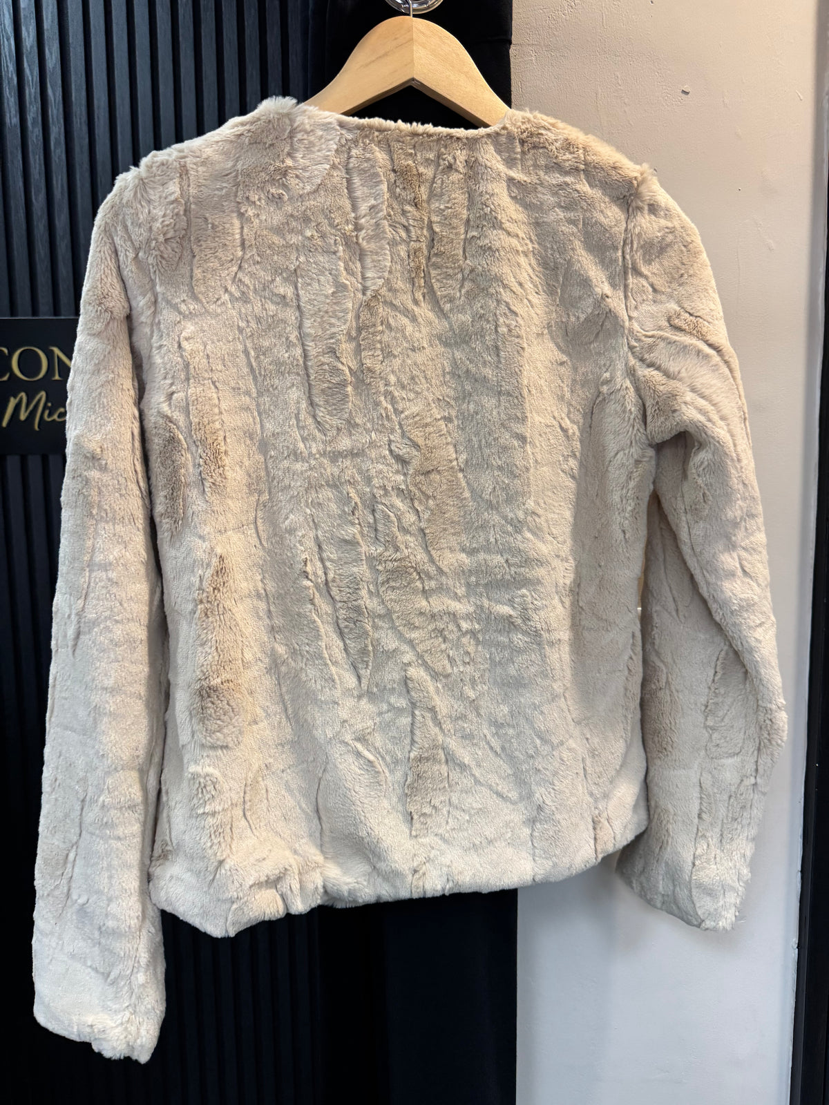 Next Cream Faux Fur Jacket – Size 8