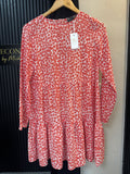 ASOS red floral dress size 10