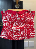 Coast strapless red top size 16