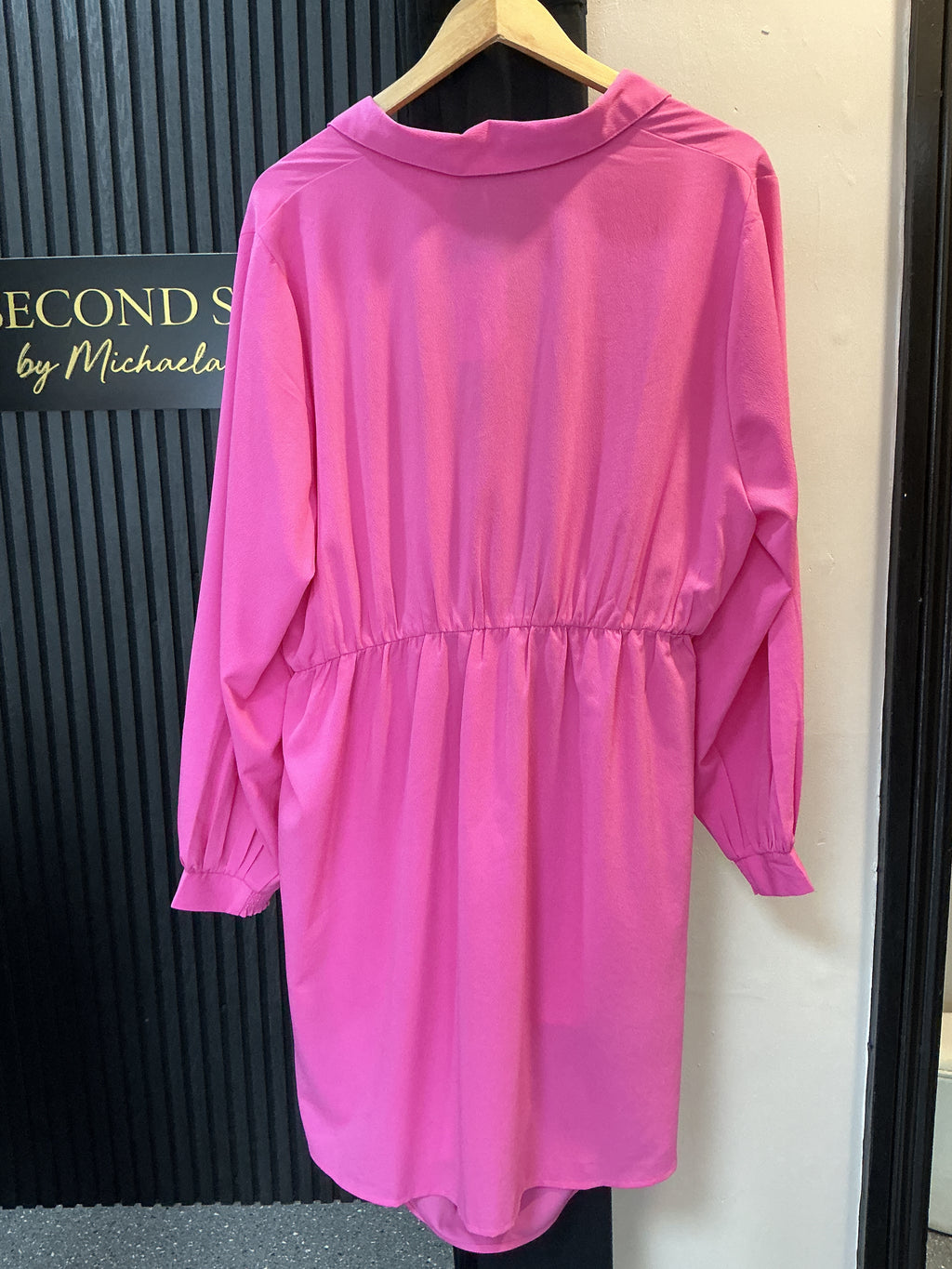 Simply Be Pink Draped Shirt Dress – NWT size 22