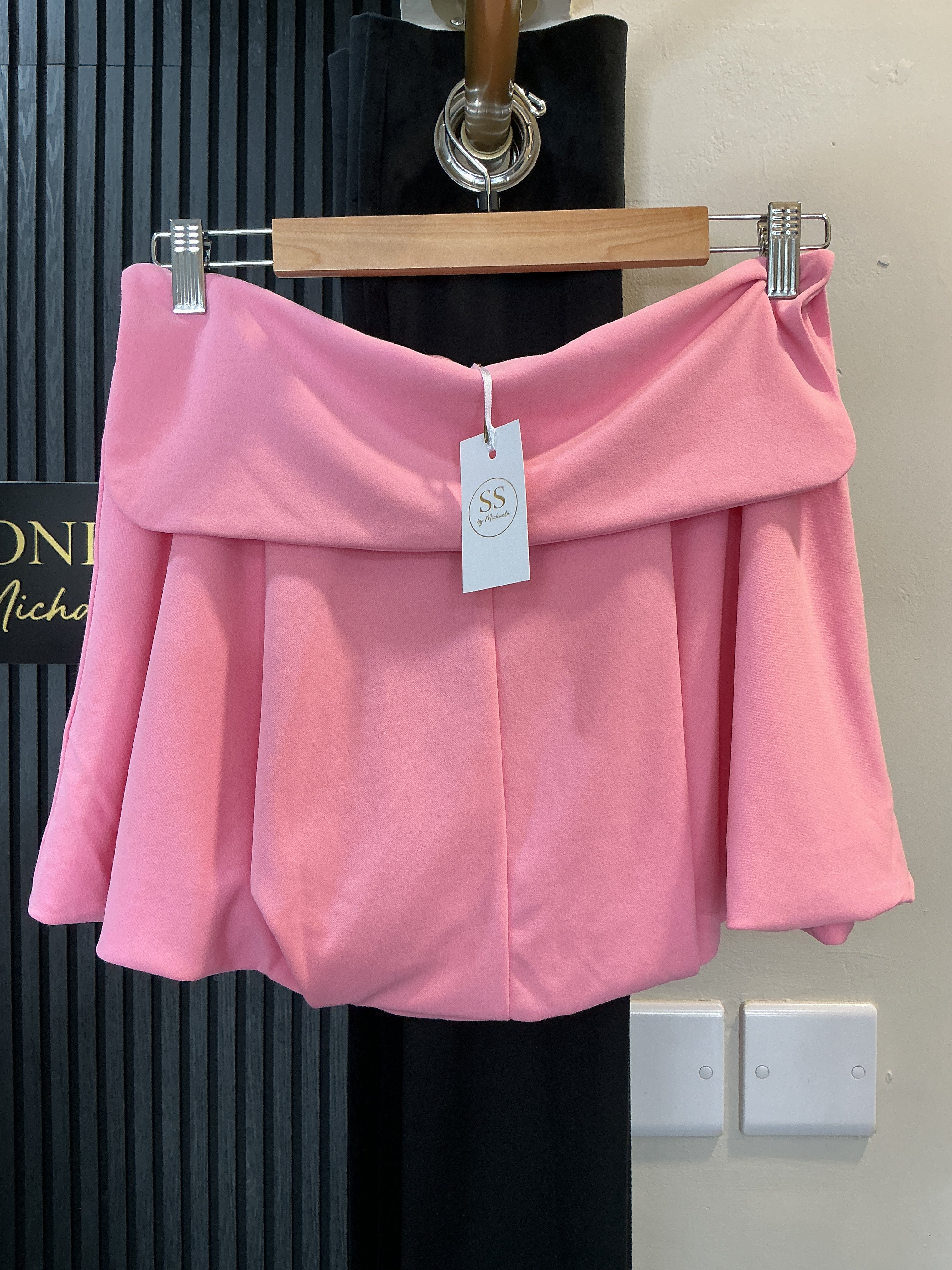 Zara Fold Waist Mini Skirt – Pink – Size M (New)