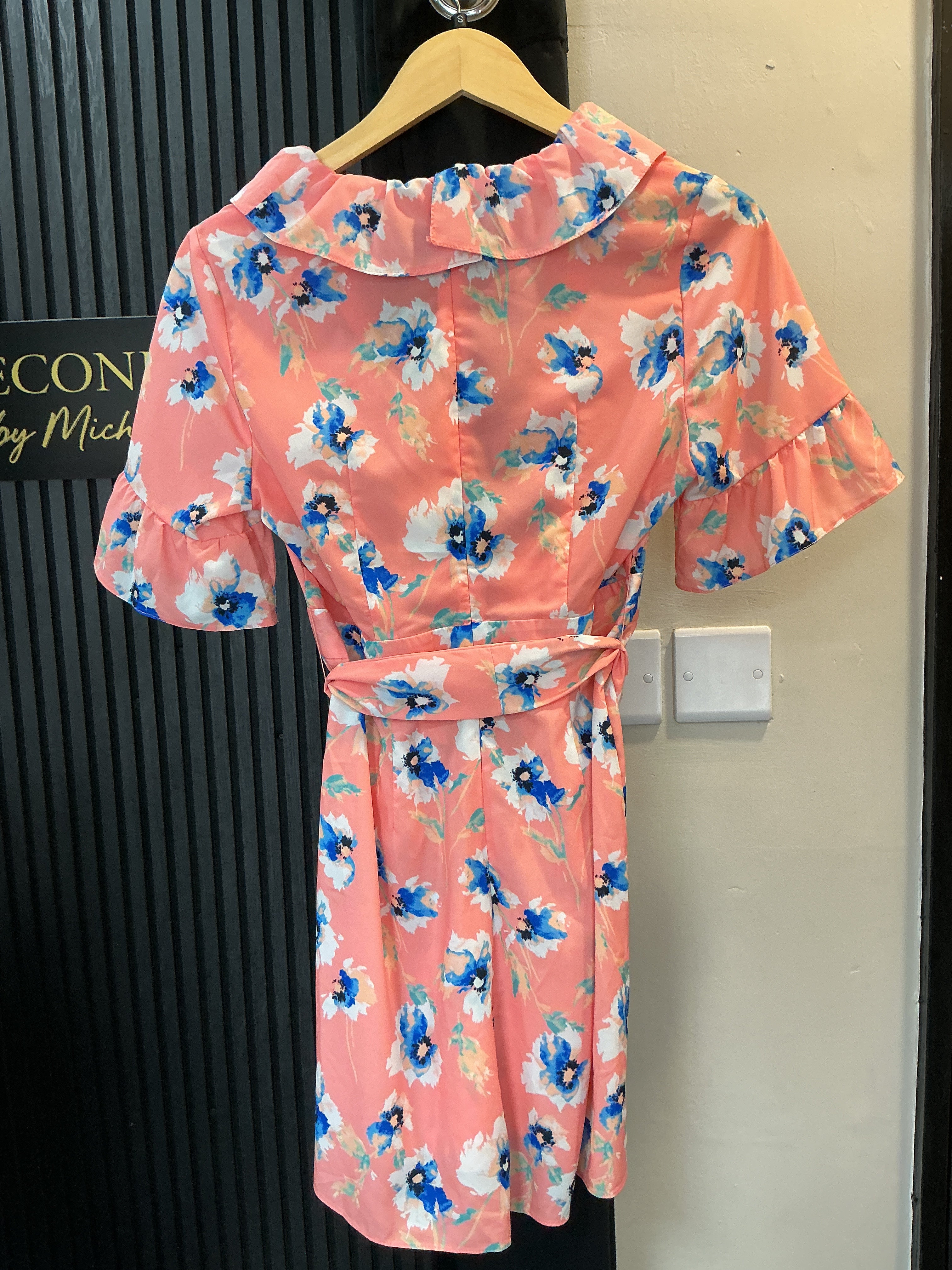 ASOS Floral Ruffle Playsuit – Peach – Size 10 (New With Tags)