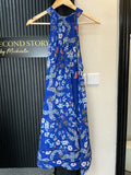 Ted Baker Blue Floral Halterneck Midi Dress – Size M