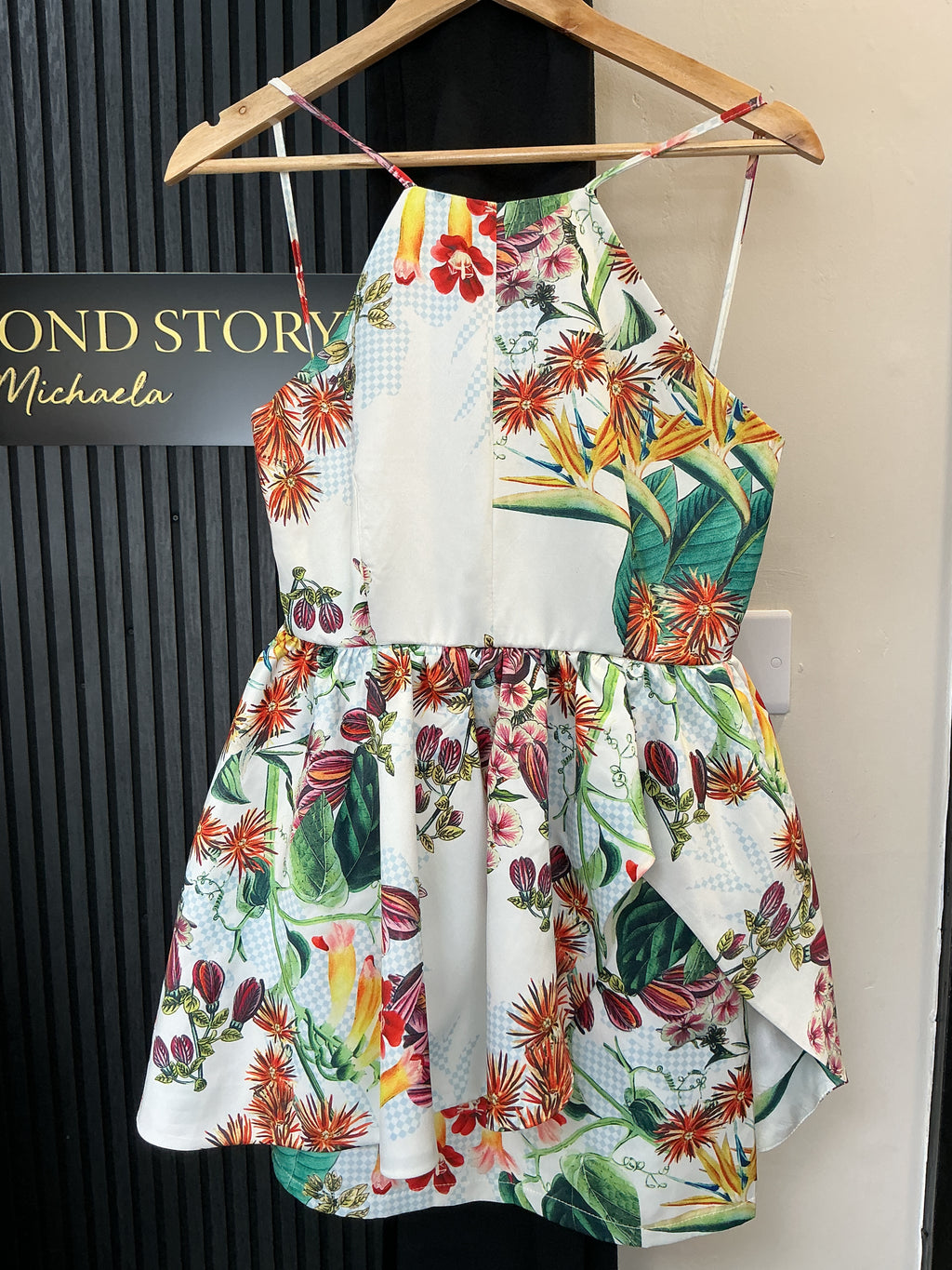 Snidel Botanical Print Halterneck Mini Dress – Size M
