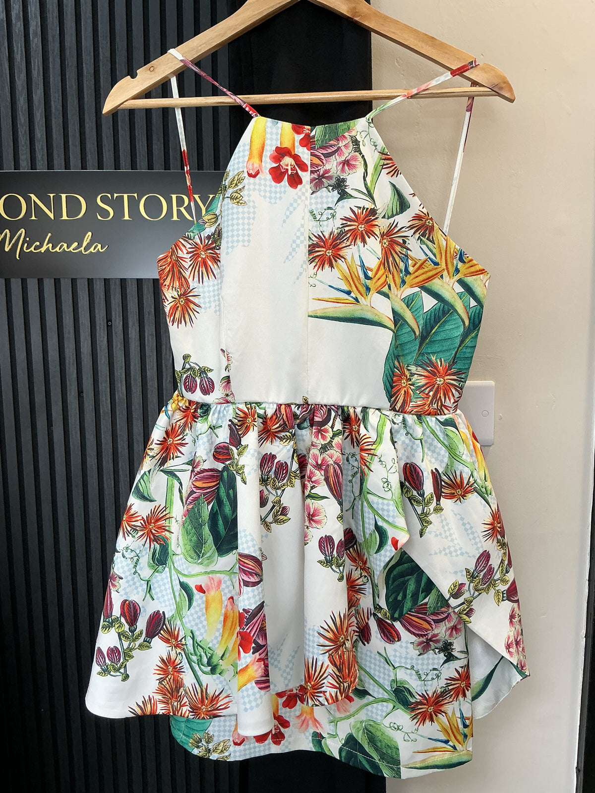 Snidel Botanical Print Halterneck Mini Dress – Size M