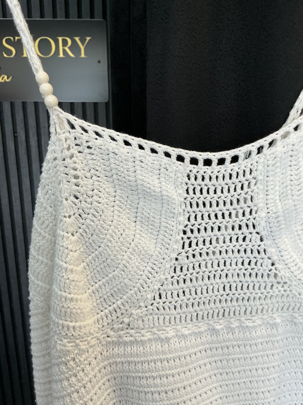 ASOS White Crochet Cami Top – Size 18