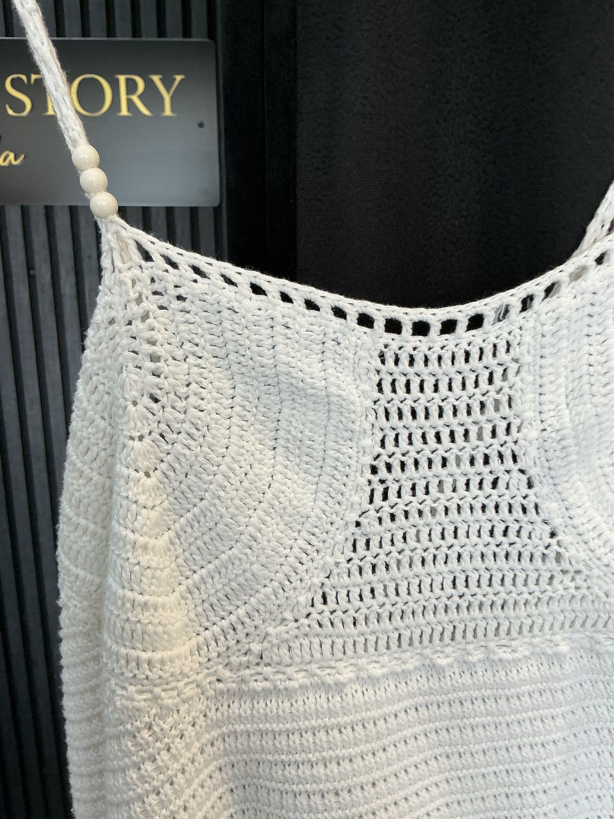 ASOS White Crochet Cami Top – Size 18
