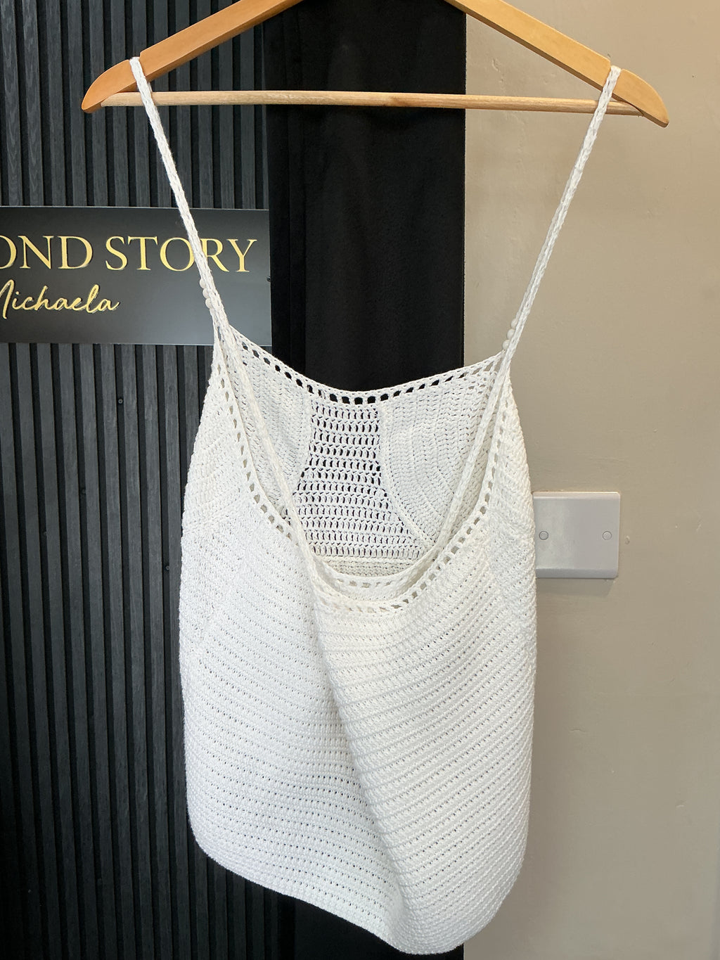 ASOS White Crochet Cami Top – Size 18