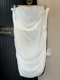 PLT White Satin Ruched Corset Mini Dress – Size 10 New