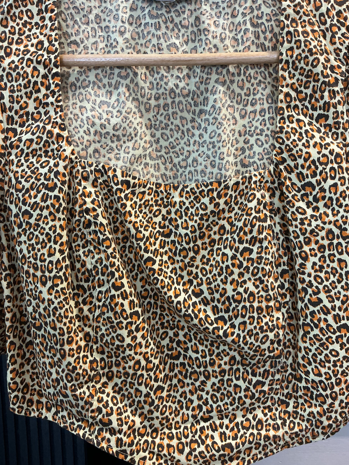 Topshop Leopard Print Corset Puff Sleeve Top – Size 10