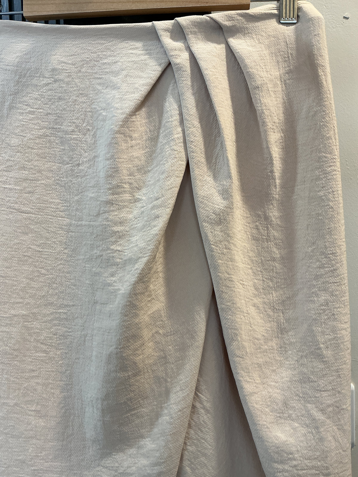 Pinko Cream Draped Wrap Midi Skirt – Size 8