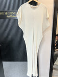 Very Cream Textured Batwing Maxi Dress – Size 18