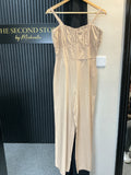 PixieGirl Beige Ruched Bust Jumpsuit – Size 8 New