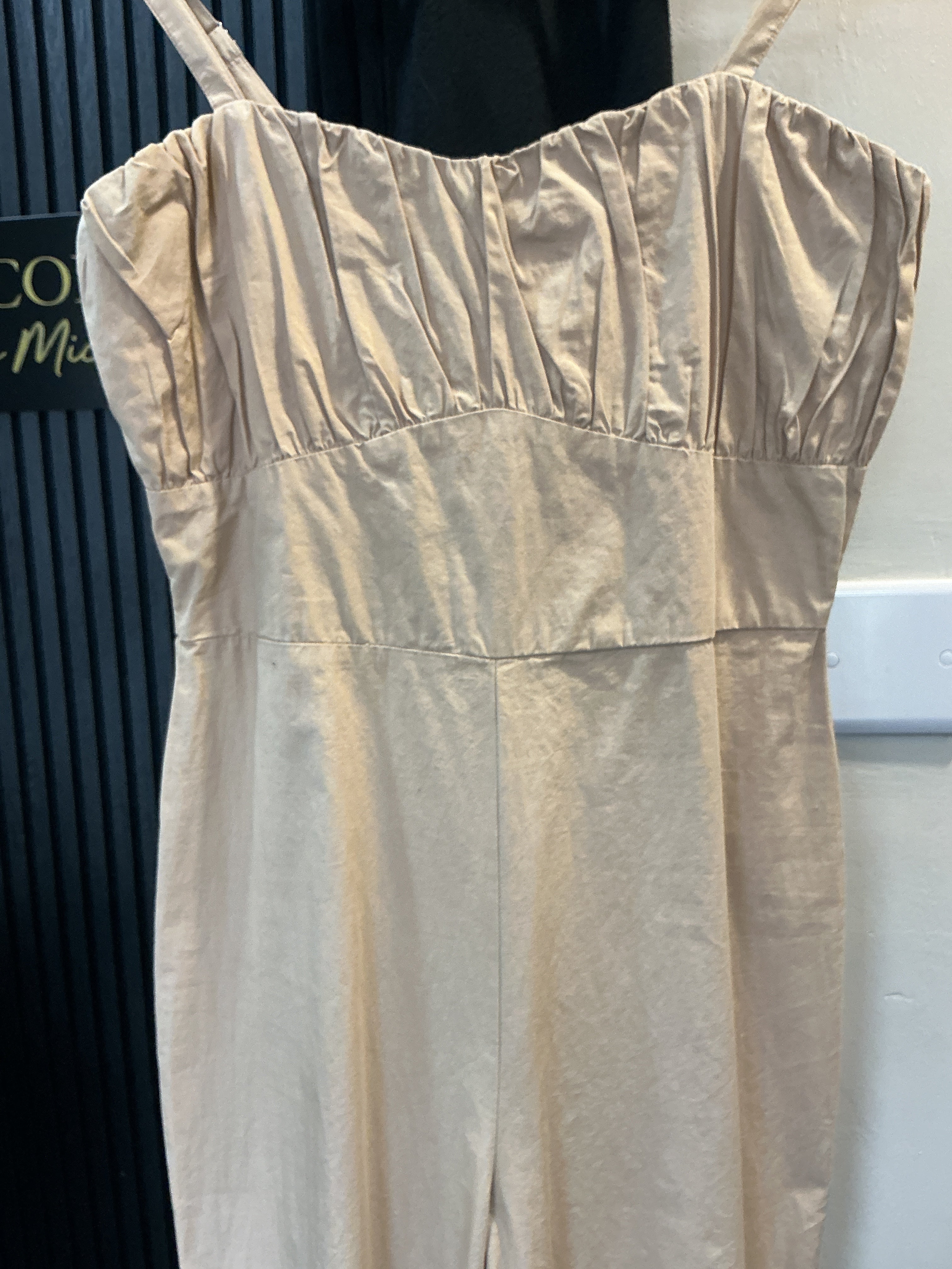 PixieGirl Beige Ruched Bust Jumpsuit – Size 8 New