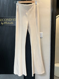 Bershka Cream Ribbed Flared Trousers – Size L