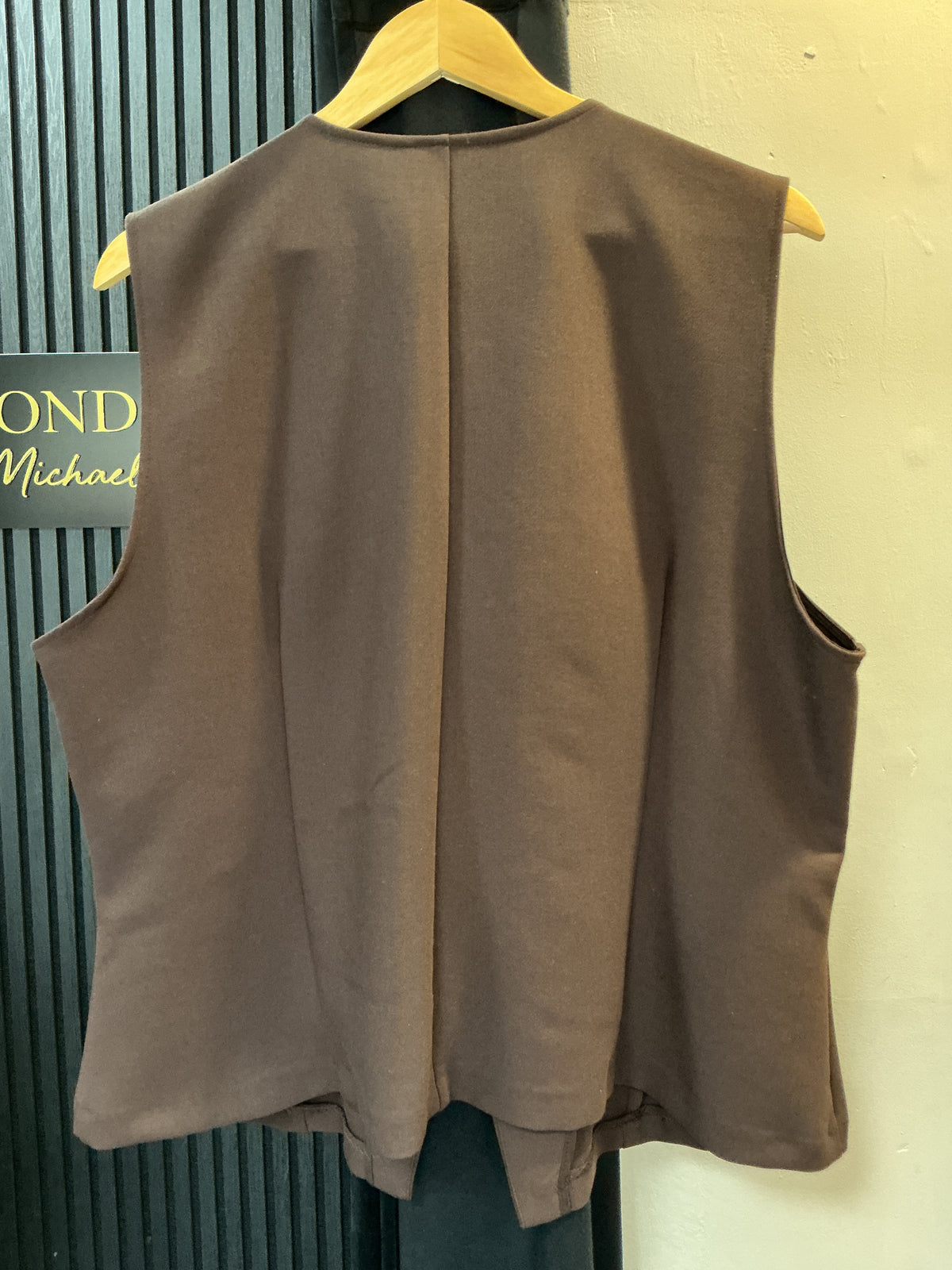 F&F Chocolate Brown Tailored Waistcoat – Size 22 NWT