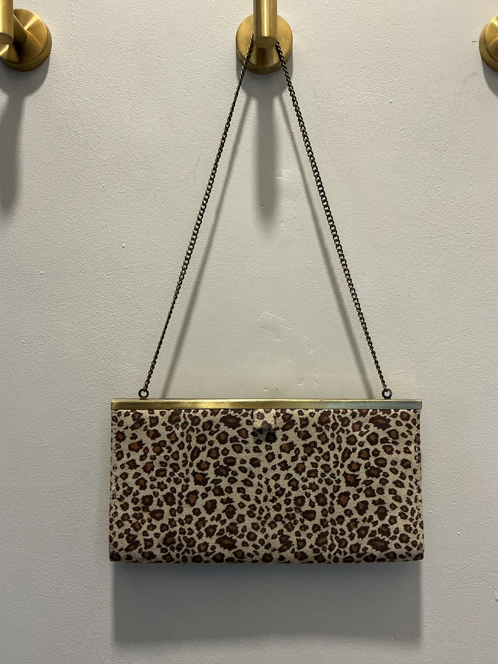 Vintage Barratts Leopard Print Chain Shoulder Bag