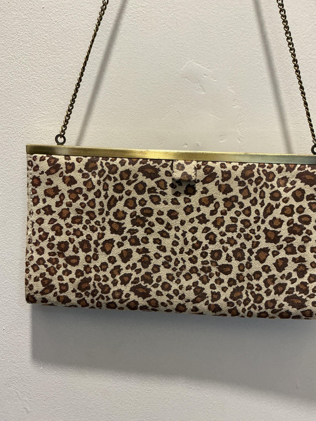 Vintage Barratts Leopard Print Chain Shoulder Bag