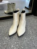 Next Cream Western Ankle Boots - Size 4