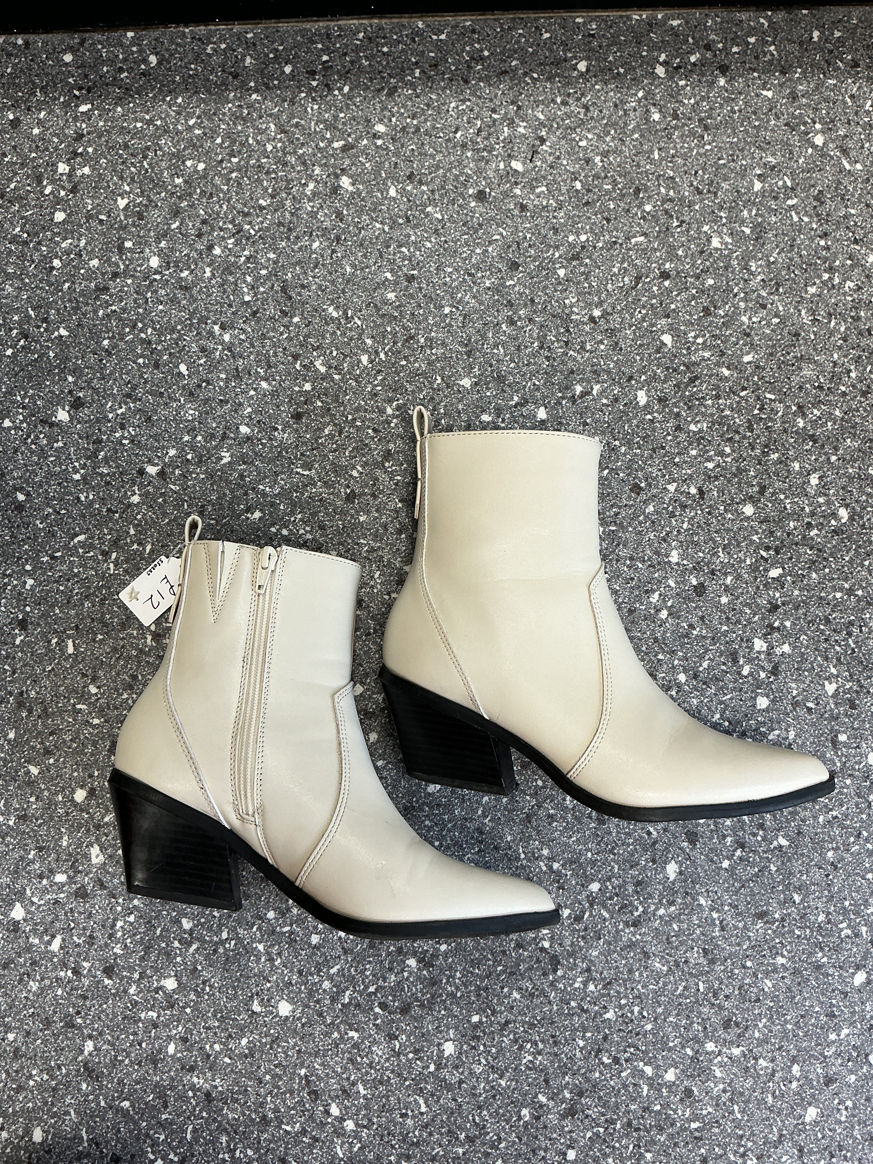 Next Cream Western Ankle Boots - Size 4