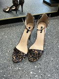 Quiz Leopard Print Strappy Stiletto Heels – Size 8