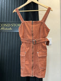 Divided Rust Denim Utility Mini Dress - Size 10