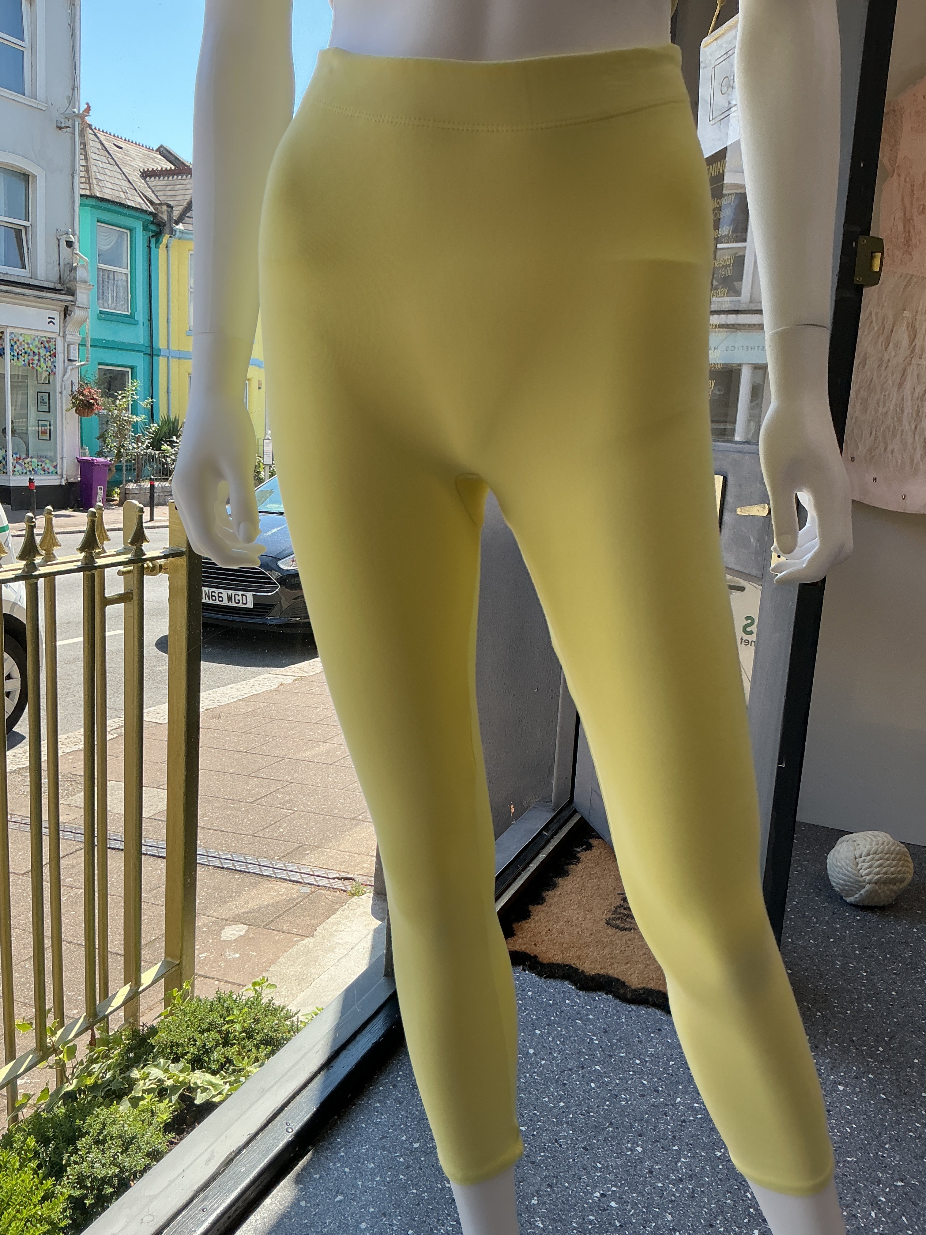 Zara Yellow One Shoulder Top & Leggings Co-ord – XS/S