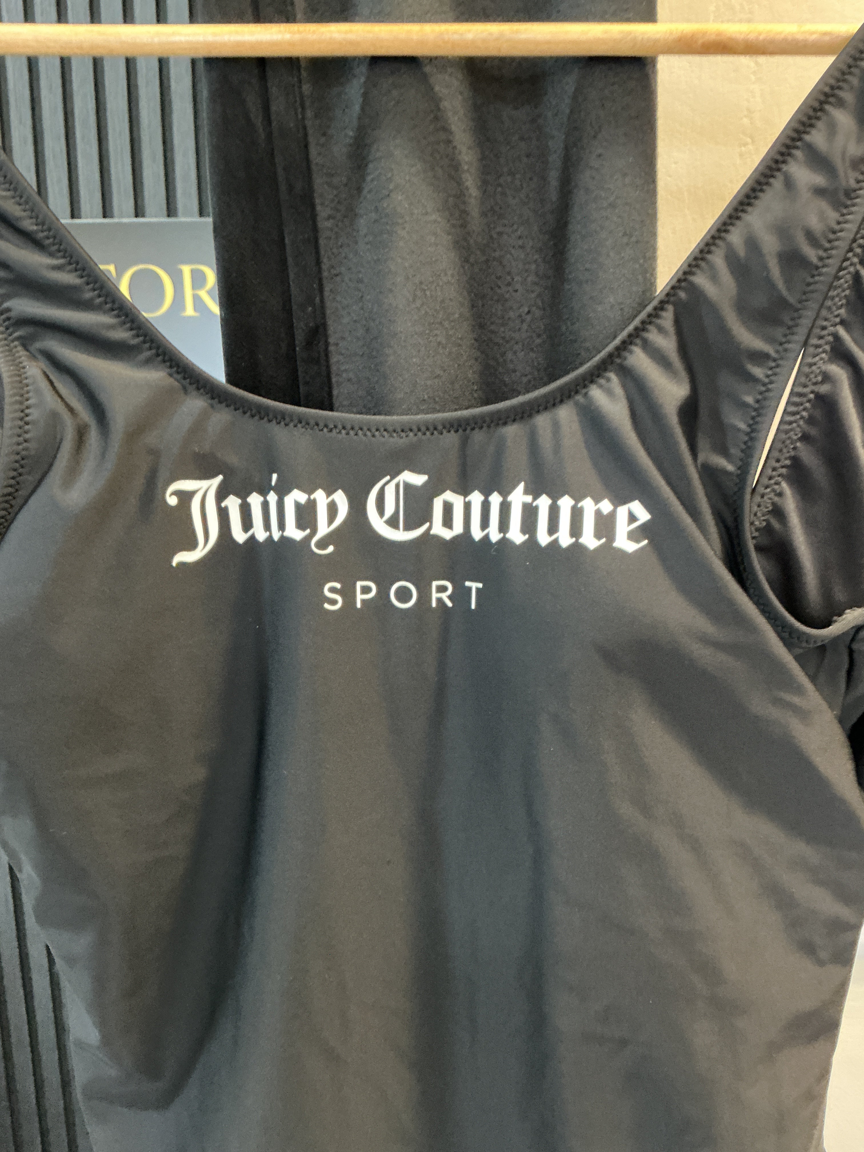 Juicy Couture Sport Black Logo Swimsuit – Size M New