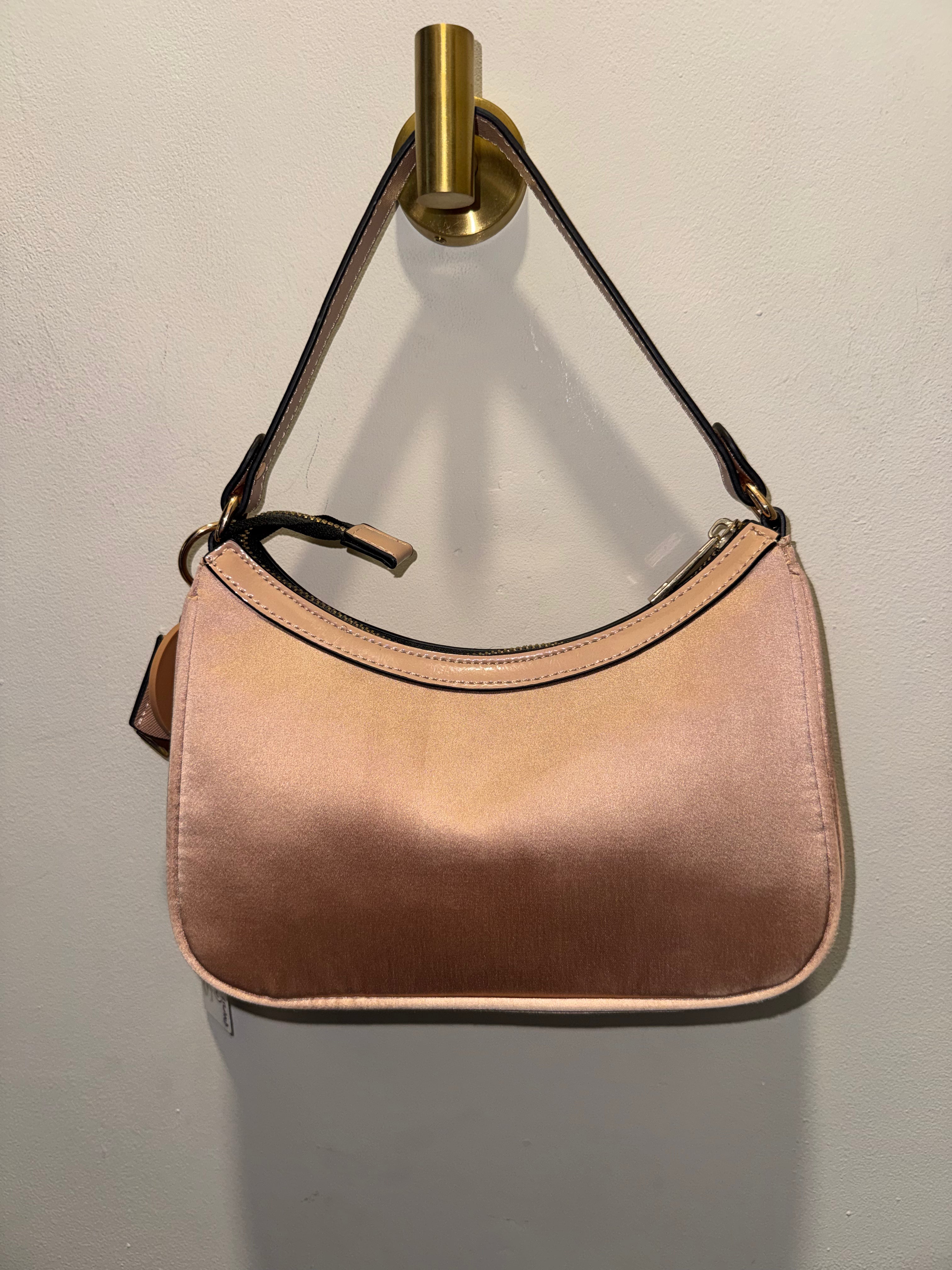 River Island Pink Satin Logo Shoulder Bag – New