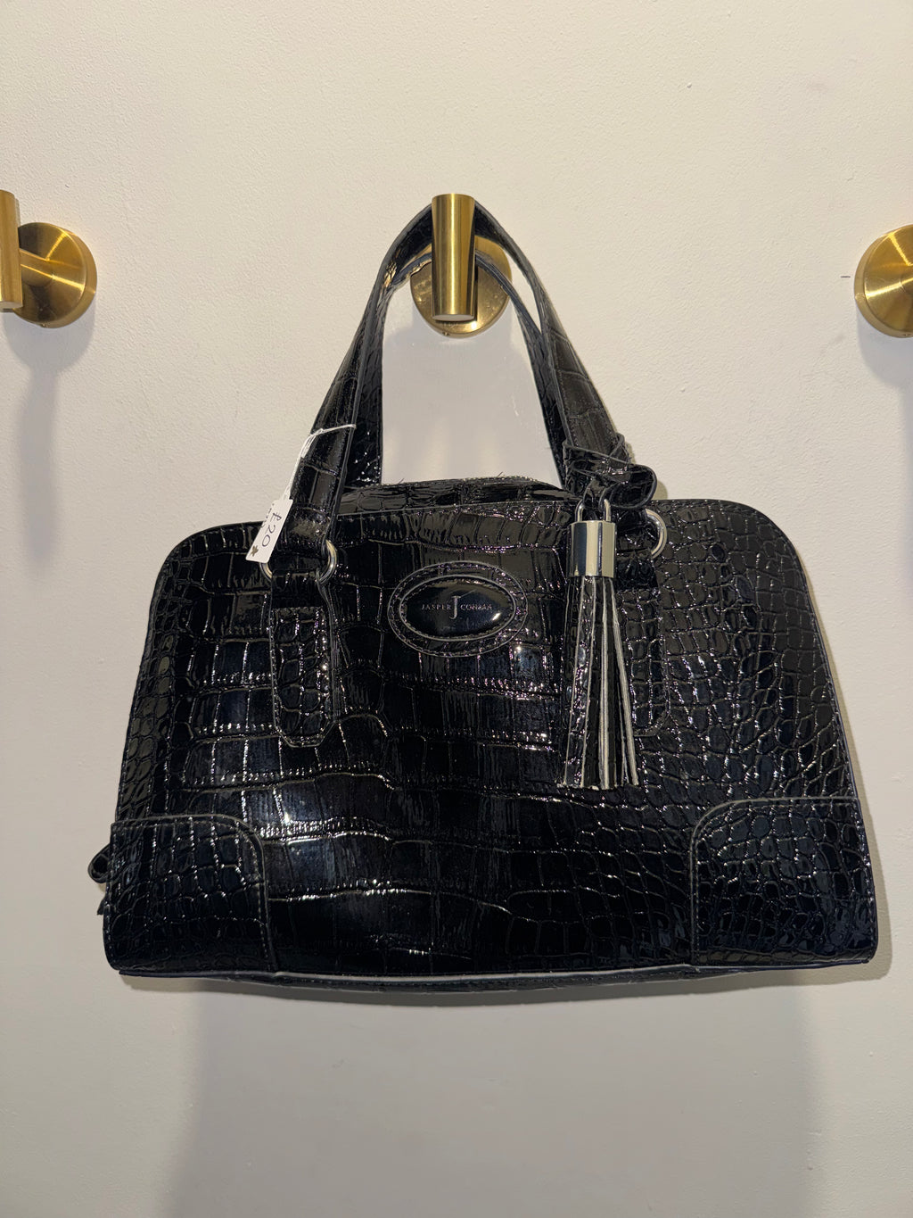 Jasper Conran Black Croc-Effect Handbag – New