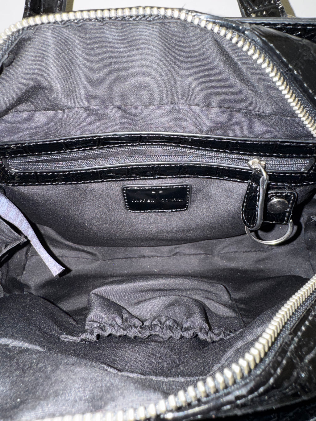 Jasper Conran Black Croc-Effect Handbag – New