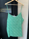 Next Green Ditsy Print Cami Top – Size 22