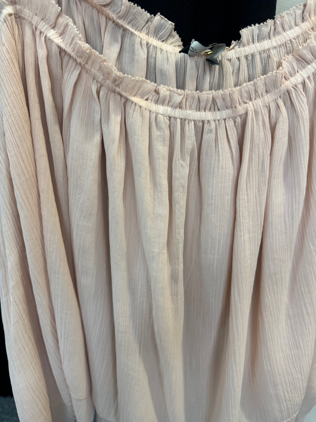 F&F Blush Pink Floaty Cold Shoulder Top – Size 22 New
