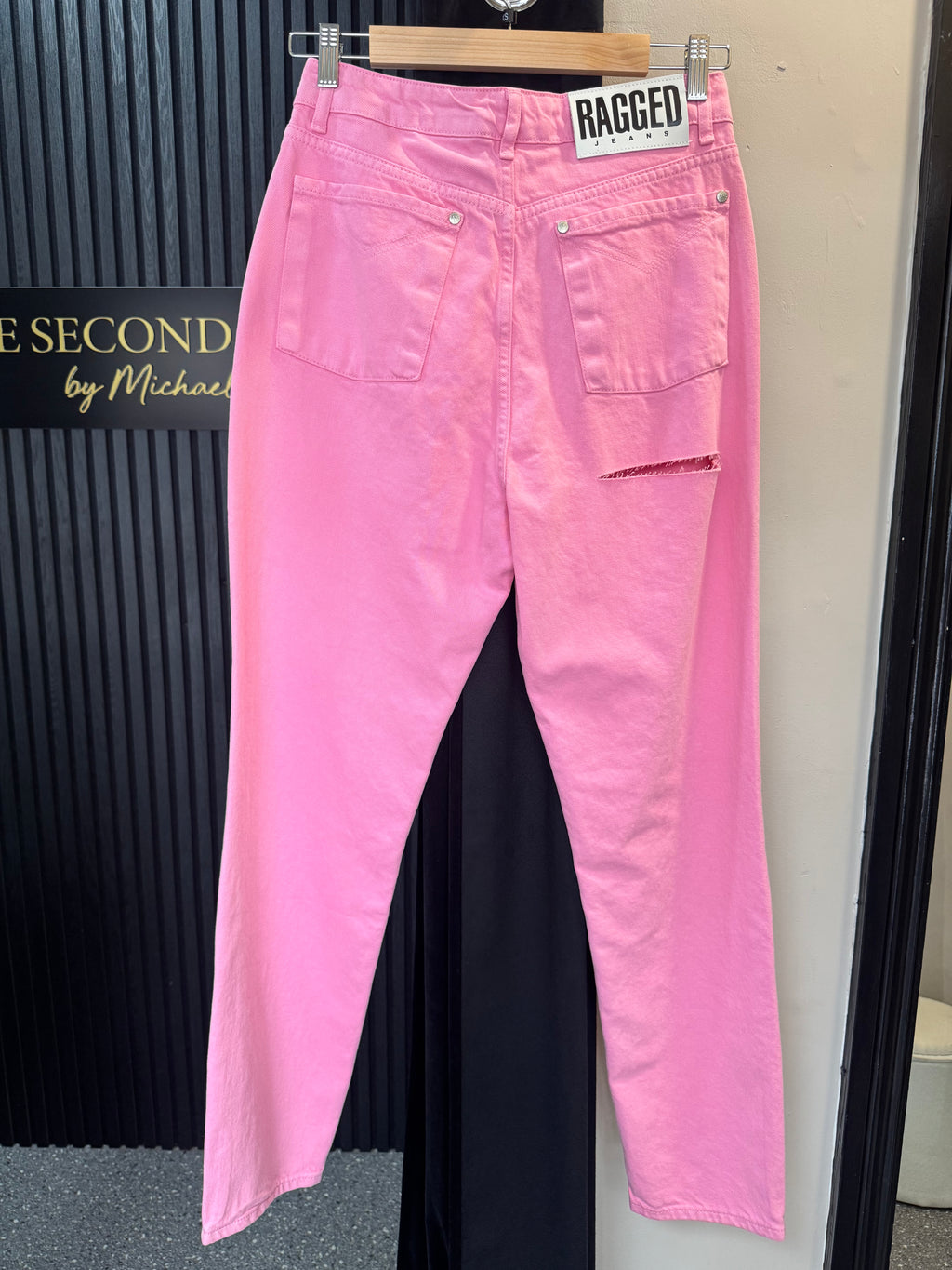 Ragged Jeans Pink Straight Leg Jeans – W26 / UK 8 New