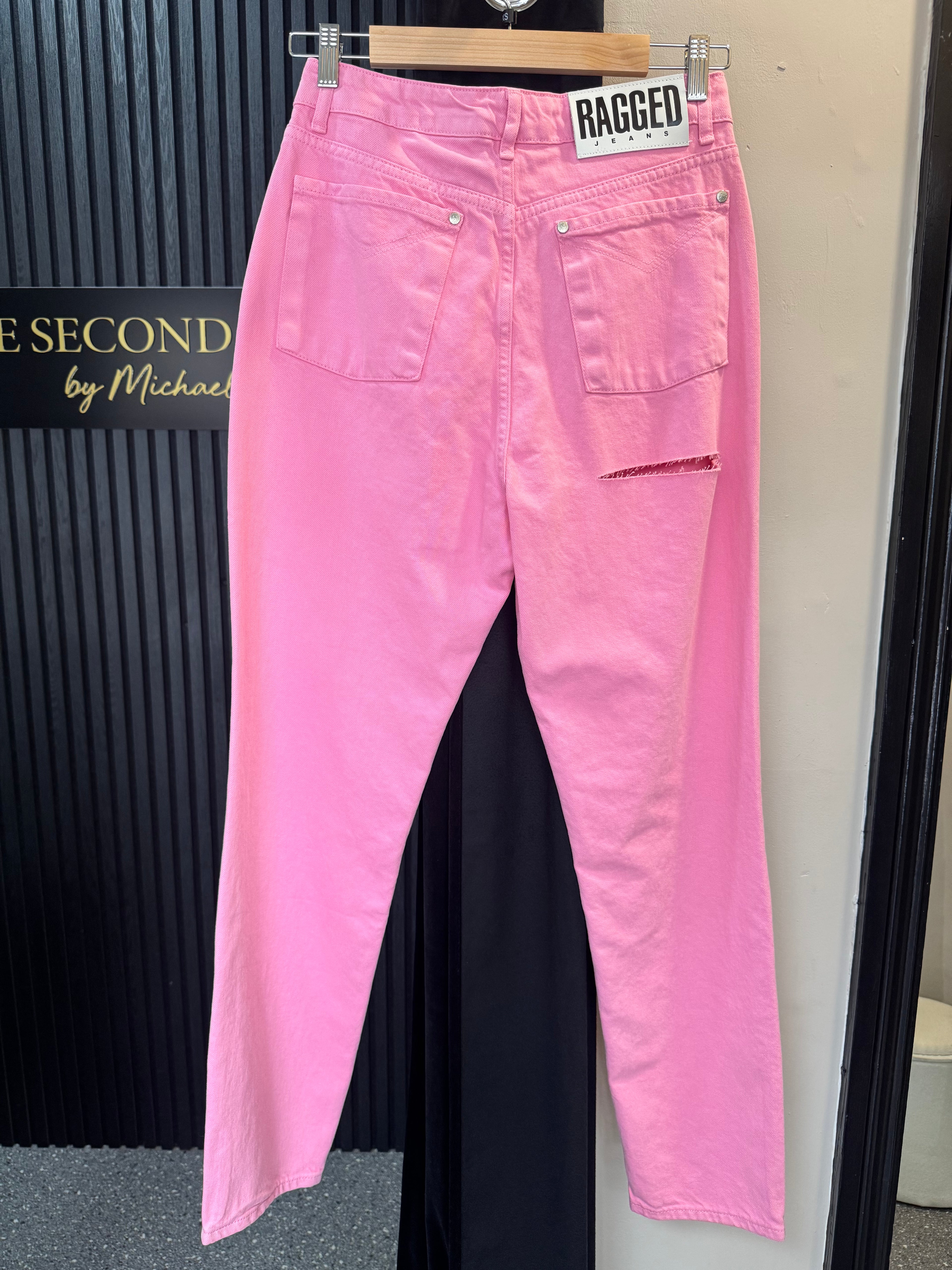 Ragged Jeans Pink Straight Leg Jeans – W26 / UK 8 New