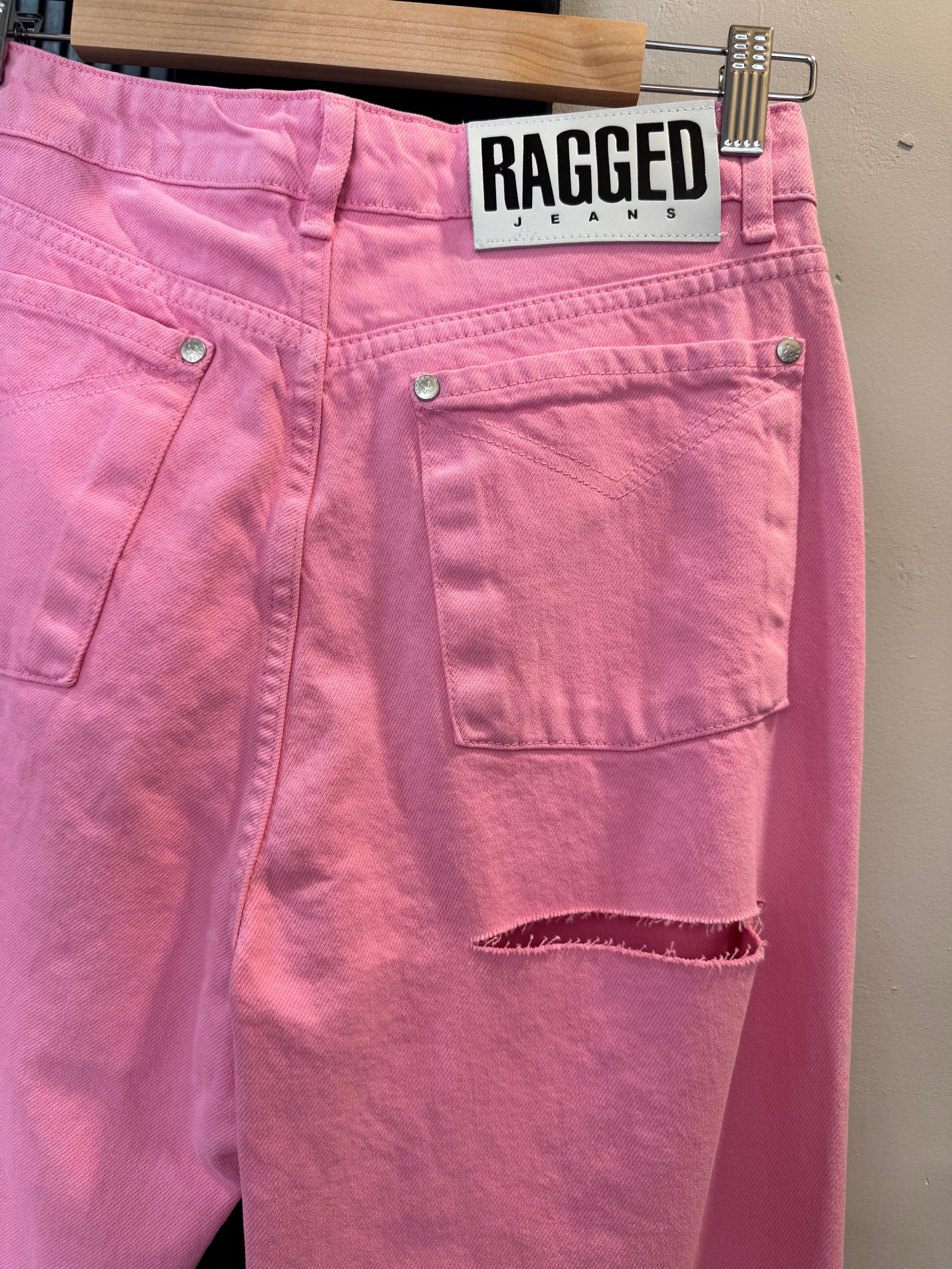 Ragged Jeans Pink Straight Leg Jeans – W26 / UK 8 New