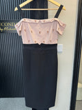 Karen Millen Blush Embellished Pencil Dress – Size 8-10