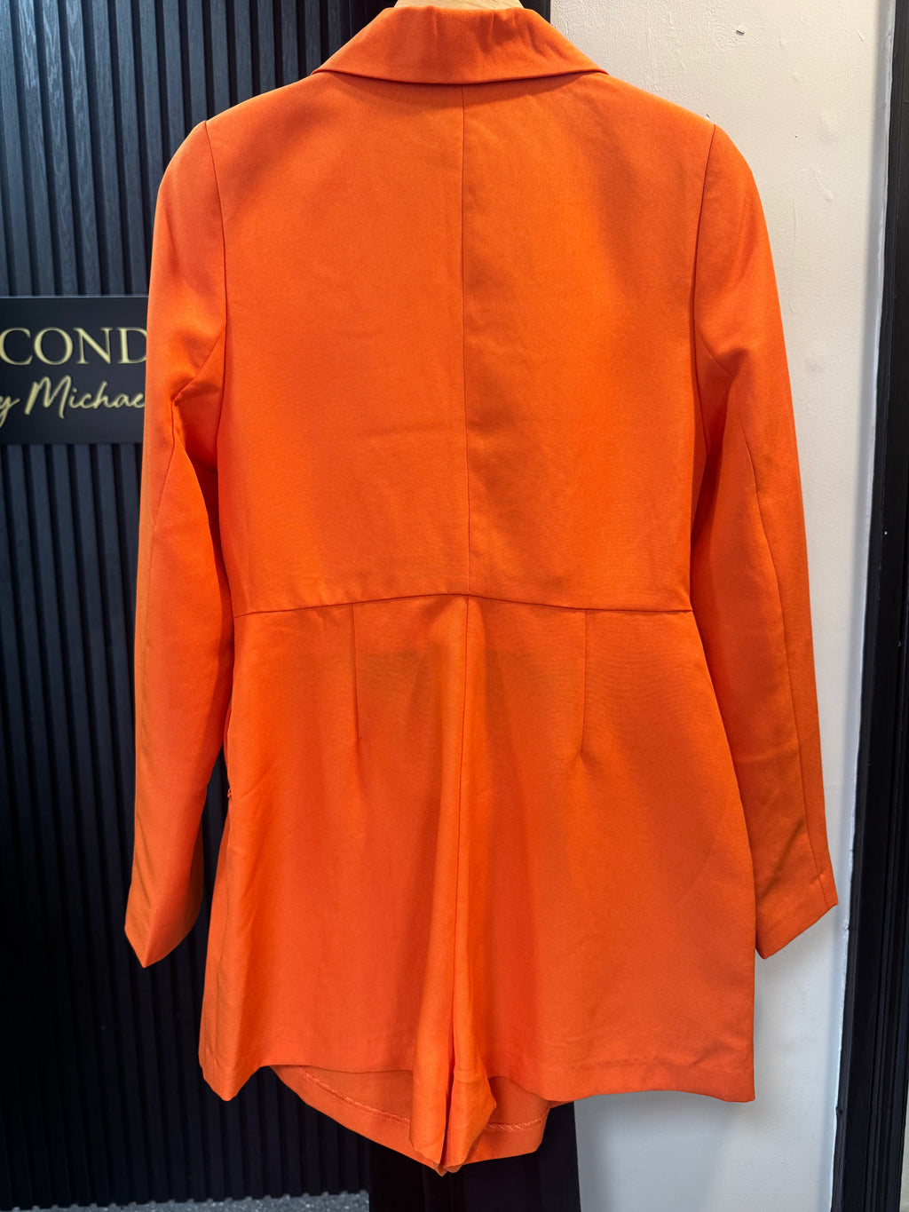 Miss Selfridge Orange Cut-Out Blazer Playsuit – Size 14 New
