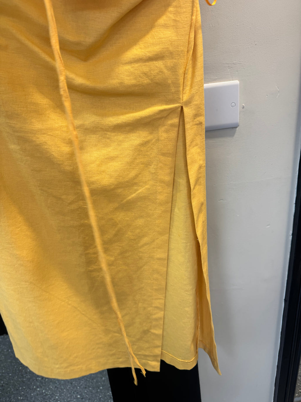 Zara Yellow/orange Linen-Blend Two Piece Skirt Set – Size M New