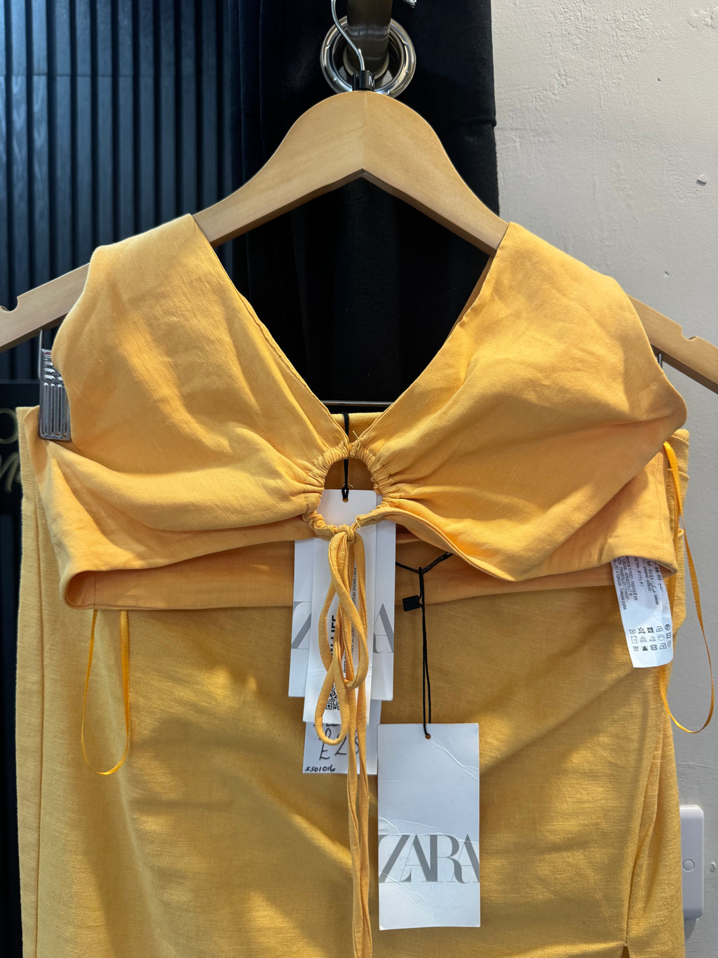 Zara Yellow/orange Linen-Blend Two Piece Skirt Set – Size M New