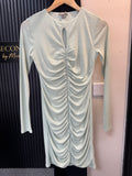 River Island Mint Ruched Mini Dress – Size 6