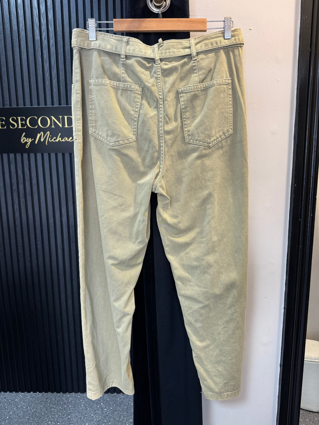 Next Khaki Utility Trousers with Belt – Size 14 Regular