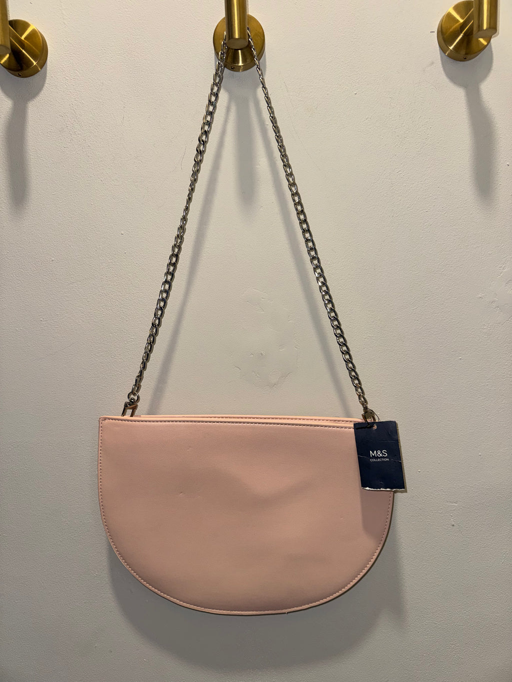 M&S Collection Blush Pink Chain Shoulder Bag – New