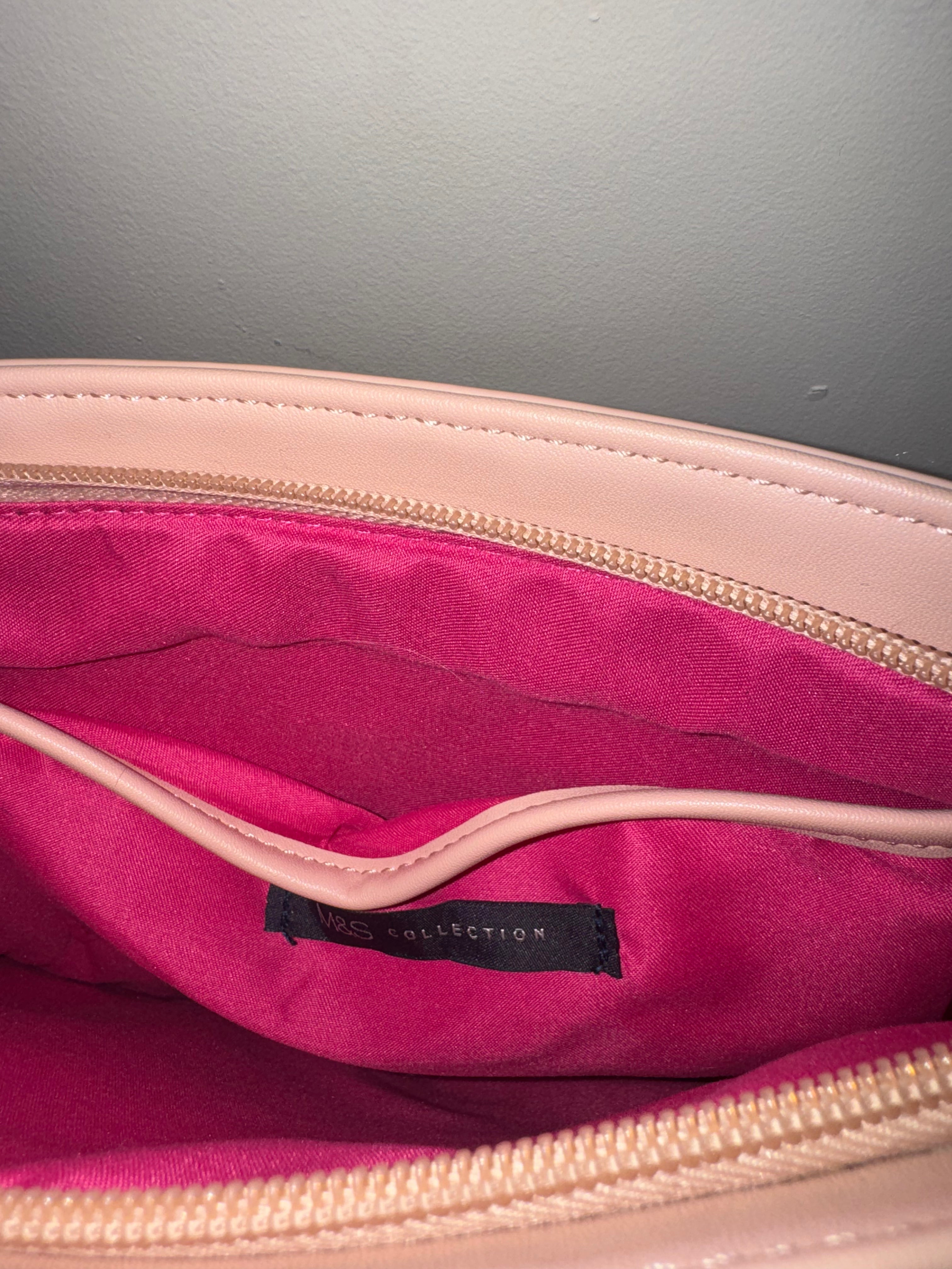 M&S Collection Blush Pink Chain Shoulder Bag – New