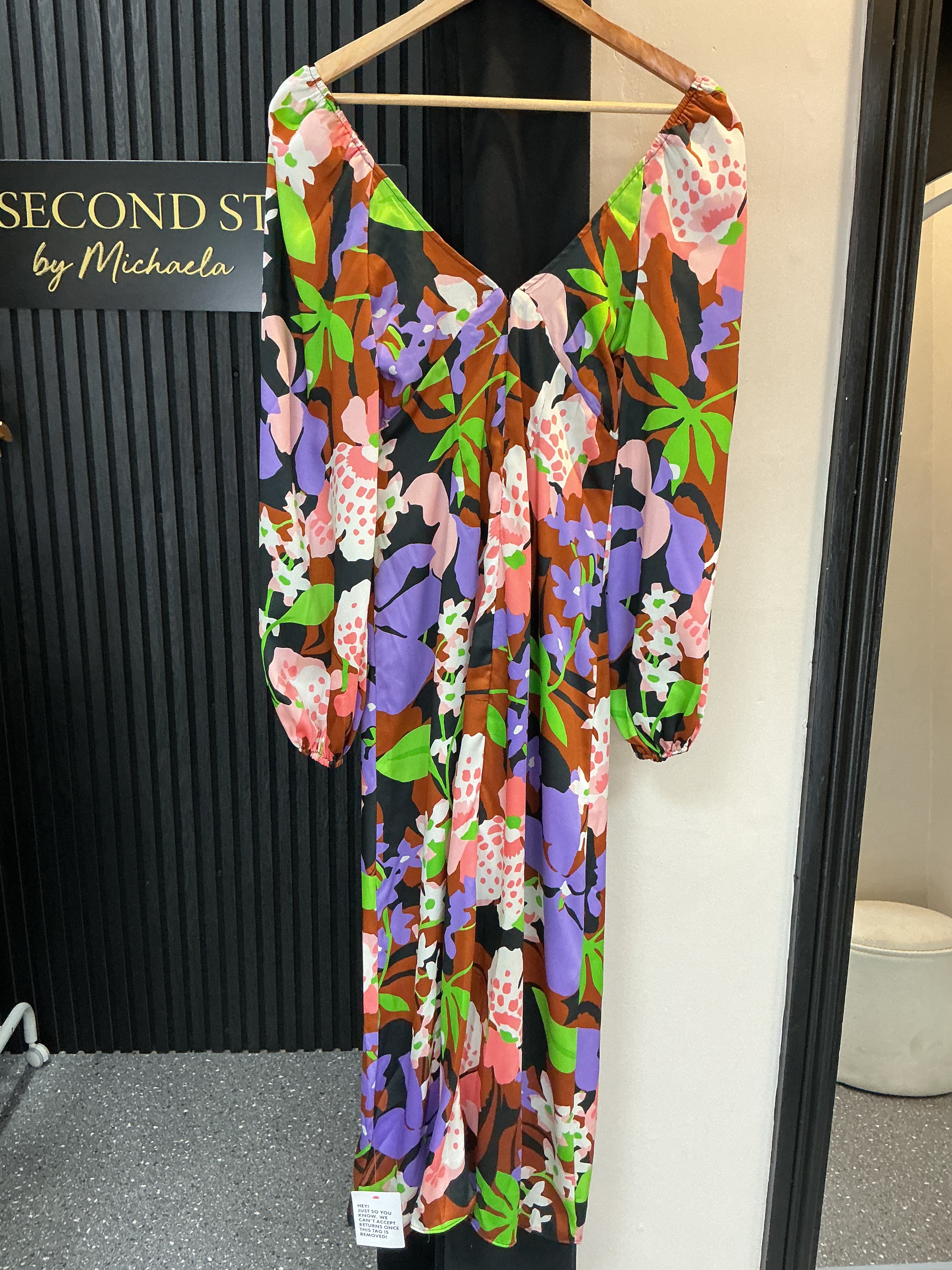 ASOS DESIGN Floral Long Sleeve Maxi Dress – Size 6 New