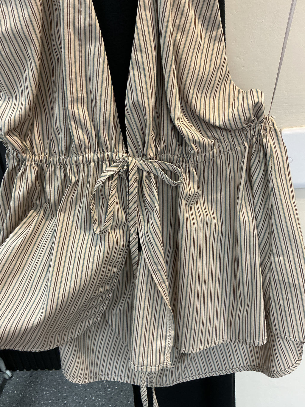 Zara Striped Halterneck Peplum Top – Size XL NEW