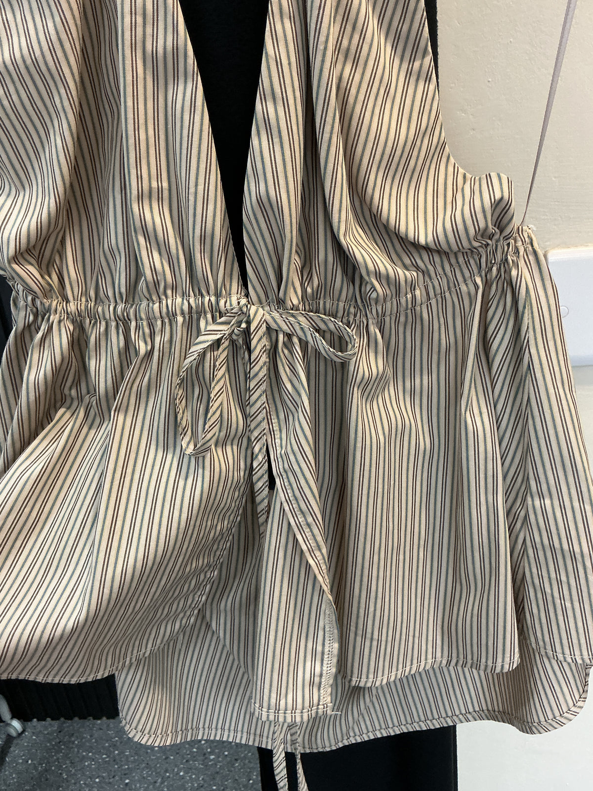 Zara Striped Halterneck Peplum Top – Size XL NEW