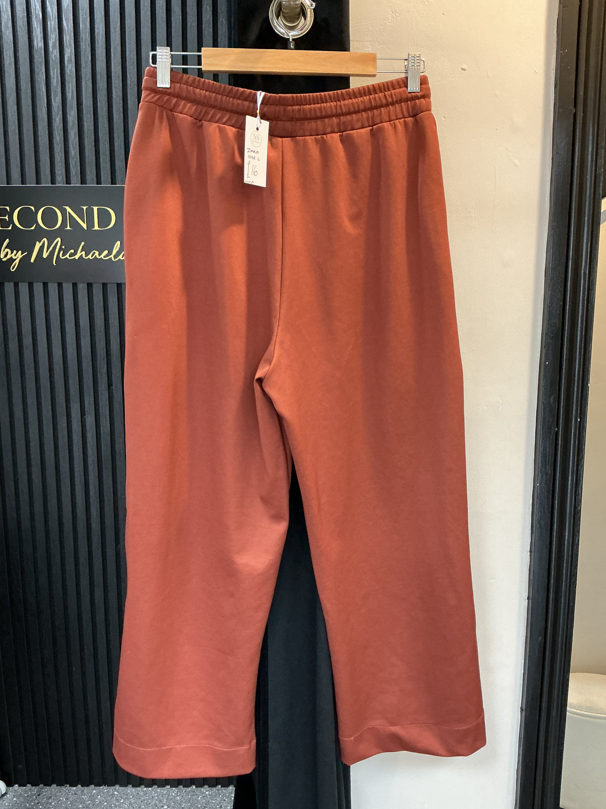 Zara Rust Side Stripe Wide Leg Trousers – Size L