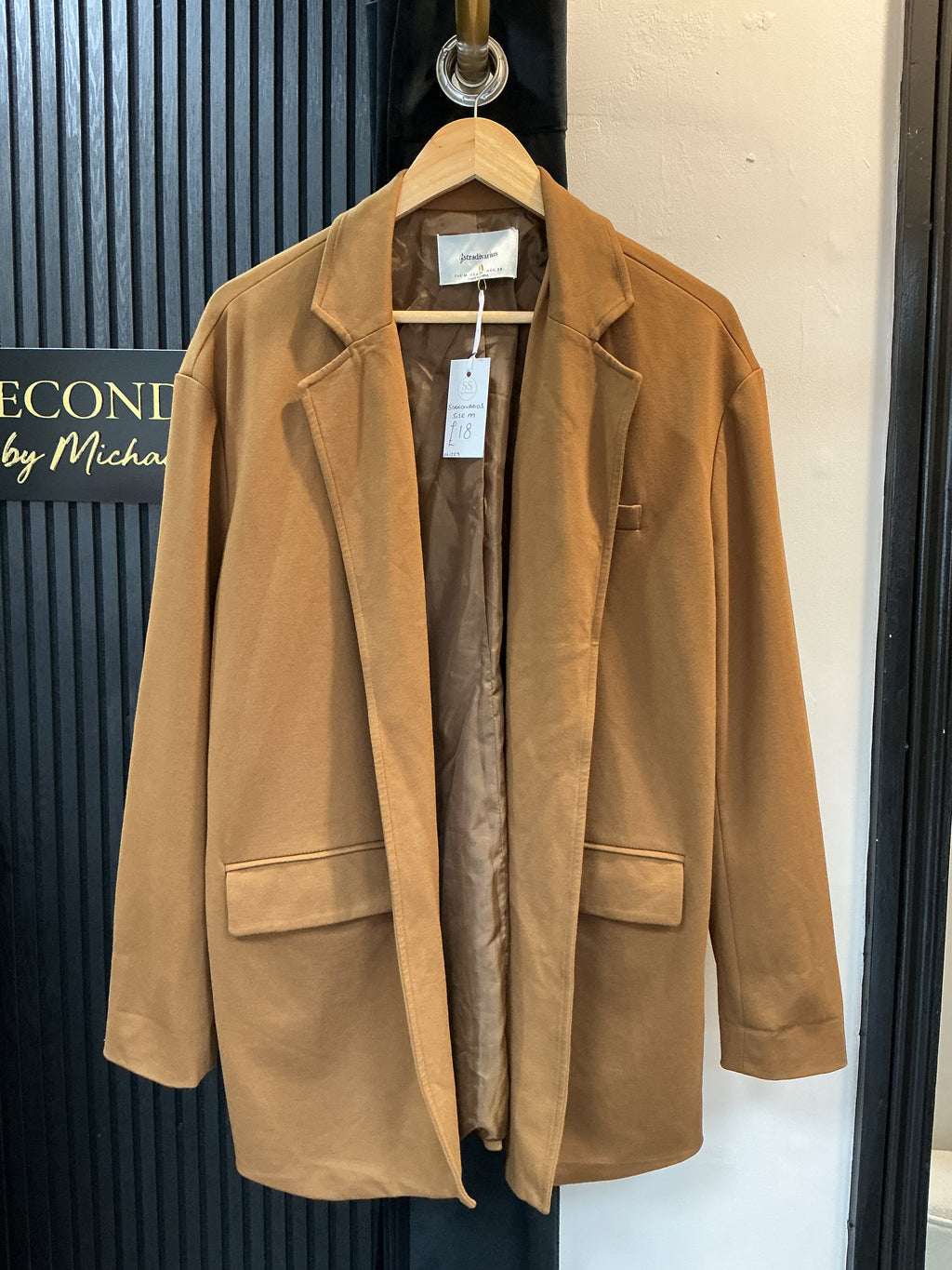 Stradivarius Camel Oversized Blazer – Size M